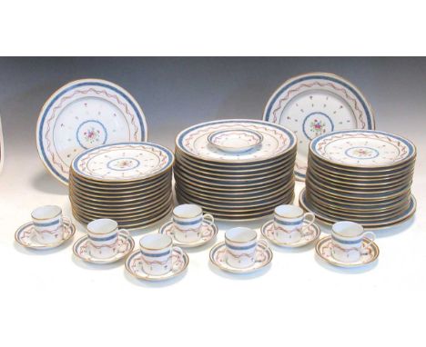 A Haviland dinner service, sold by Harrods, including teacups, saucers and platesProvenance:Collection of Barry Lock (1934 - 