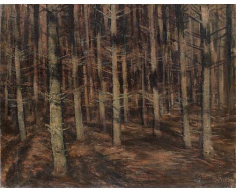 (See English version below)Walter Leistikow (Bromberg 1865 – 1908 Berlin). Waldeinsamkeit. 1905Öl auf Leinwand.  73,5 ×&nbsp;