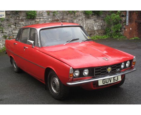 ROVER P6 3500 4 DOOR SALOON with automatic transmission GUV5J. Monza red with ebony (black) leather upholstery. chassis no. 4