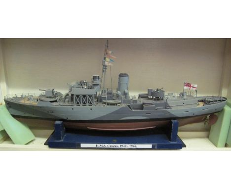 EXHIBITION QUALITY WORKING SCALE MODEL of the Royal Navy 'Flower' class corvette 'HMS Crocus' K49 launched June 1940, built b