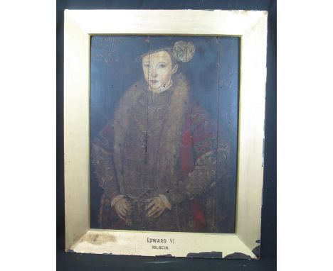 AFTER HANS HOLBEIN (German 1497-1543), portrait of Edward VI (1537-1553, crowned King of England January 1547), oils on panel