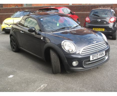 2013 MINI COOPER COUPE 3 door Motor Car DY13VKN, 1600cc, 4 cylinder petrol with manual gearbox. A very distinctive version of