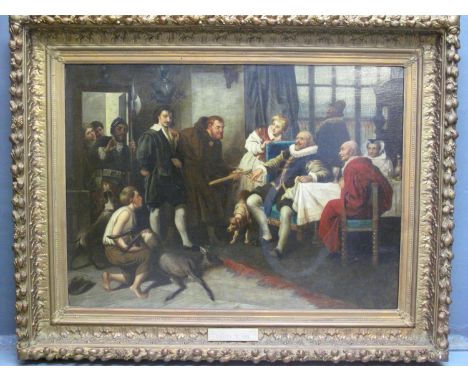 R HELLER (19th Century, British), 'William Shakespeare, caught poaching is brought before Sir Thomas Lucy of Charlecote Park'