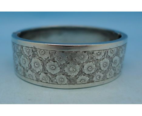 A Victorian silver bangle