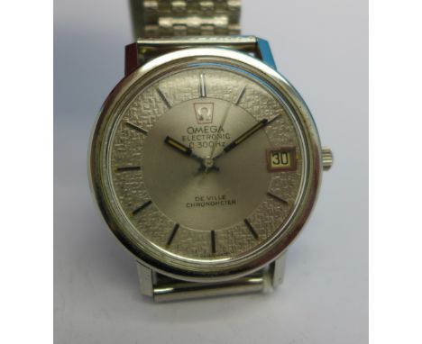 An Omega de Ville electronic f300Hz chronometer wristwatch