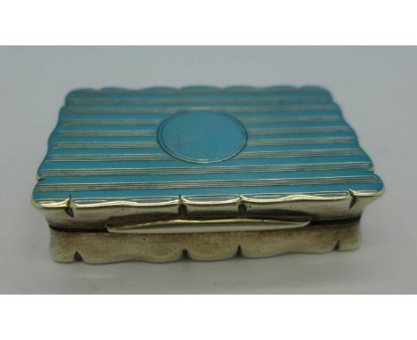 A silver snuff box, Birmingham 1925, George Randle