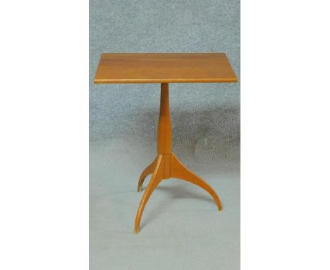 A vintage Cherrywood Shaker style occasional table on tripod supports. H.64 W.53 D.46cm 