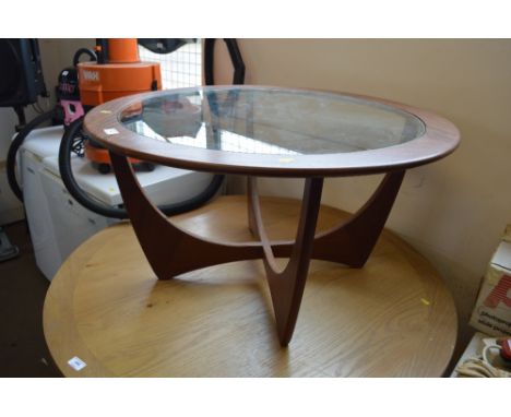 A G-Plan teak coffee table with glass inset