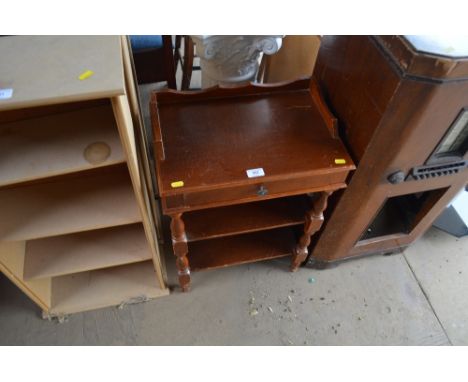 A mahogany side table fitted single drawer 