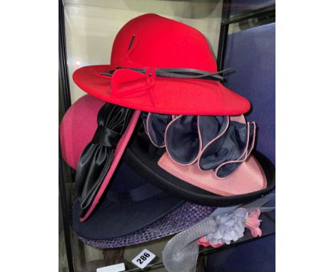 SHELF OF LADIES HATS