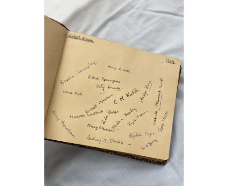 VINTAGE ALBUM OF WATERCOLOURS AND AUTOGRAPHS