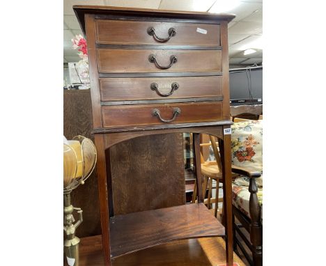 VICTORIAN MAHOGANY INLAID MANUSCRIPT CABINET