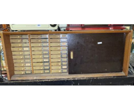 HEAVY DUTY COLLECTORS/TOOL CABINET WITH 60 INSET DRAWERS (ONE SLIDE A/F)