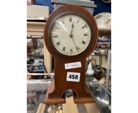 VICTORIAN INLAID BALLOON SHAPED MANTEL CLOCK