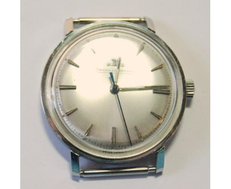 Gent's Jaeger LeCoultre watch, stainless steel, no strap, no. 1081587, 34mm diameter.CONDITION REPORT: Jaeger button.  Going,