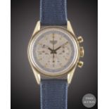 A GENTLEMAN'S 18K SOLID YELLOW GOLD HEUER CLASSIC CARRERA CHRONOGRAPH WRIST WATCH CIRCA 2000, REF.