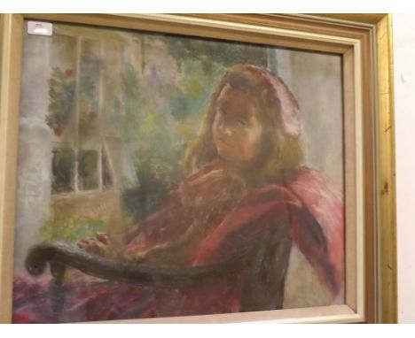 William Armour, RSA, RSW, signed and dated '56 pastel, Portrait of Juliet Anne, 19 x 23ins 