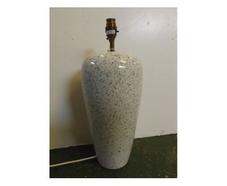 Modern white and grey electric lamp (lacking shade), 18ins tall 