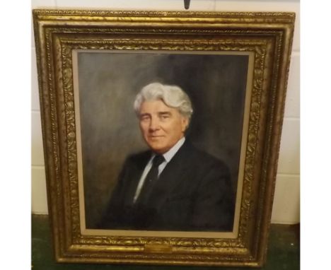 Norman Hepple, signed oil on canvas, Portrait of Arthur O Kelting, 23 1/2 x 19 1/2 ins 