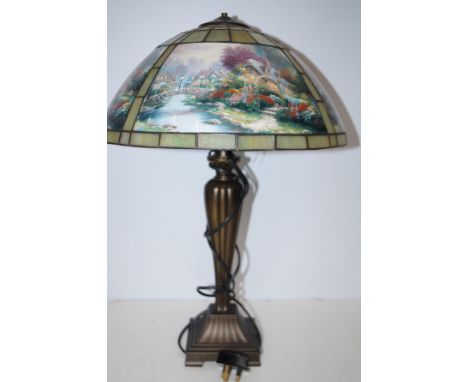 Thomas Kinkade lamp light bridge with coa (Some minor damage)