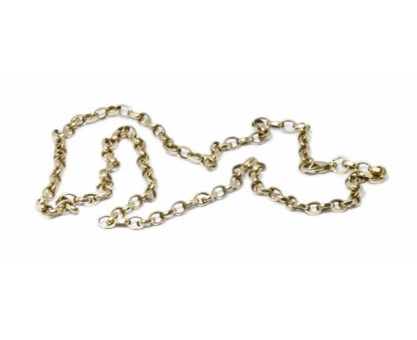 A 9ct gold rolo link chain, sponsor CIC, Sheffield 1991, length 54cm, weight 16.7g.Condition - good, minor wear only.