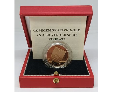 A Royal Mint 1979 Kiribati Gold Proof $150 Coin, in presentation box with certificate, 22 carat gold, diameter 28.4mm, weight