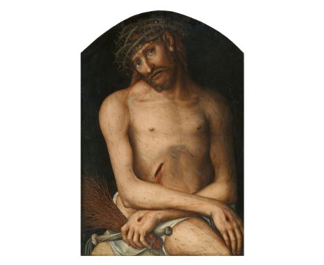 Lucas Cranach d. Ä. und Werkstatt, Christus als SchmerzensmannÖl auf Holz. 83 x 55,5 cm (oben abgerundet).GutachtenProf. Dr. 