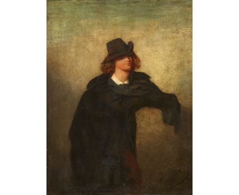 Anselm Feuerbach, SelbstbildnisÖl auf Leinwand (doubliert). 34 x 26 cm.Signiert unten links: Feuerbach.Jürgen Ecker, Anselm F