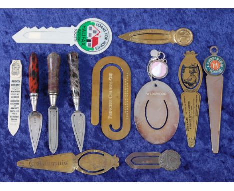 An Edwardian silver novelty bookmark in the form of a trowel, having polished serpentine handle, maker Henry Pope, Birmingham