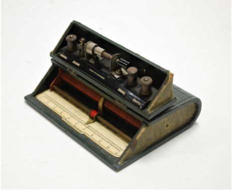 A Kenmac novelty crystal radio set, in the form of a book, the front titled 'The Listener by E.R. Fone' in block gilt letteri