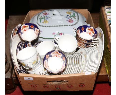 A Royal Grafton 32 piece heritage part tea service, along with a Royal Albert bone chain tea service in the Heirworth design 