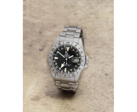 Rolex. A stainless steel automatic calendar bracelet watch with dual time zoneModel: Explorer IIReference: 1655Date: Circa 19