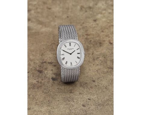 Patek Philippe. An 18K white gold automatic bracelet watchModel: EllipseReference: 3589/1Date: Circa 1970Movement: 36-jewel C