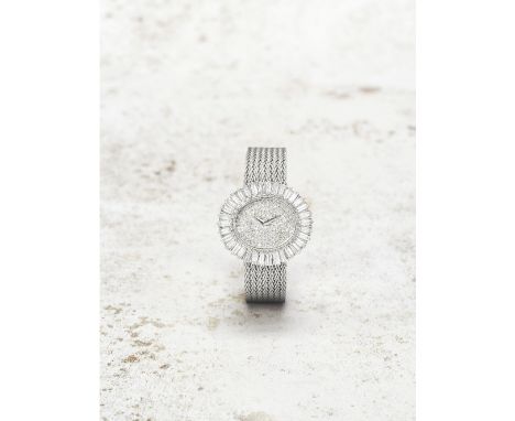 Vacheron Constantin. A fine lady's 18K white gold diamond set manual wind bracelet watchDate: Circa 1970Movement: 18-jewel Ca