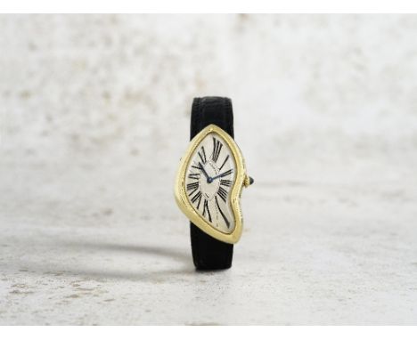 Cartier. An unusual and very limited edition 18K gold manual wind wristwatch made as part of the Paris 1991 editionModel: Cra