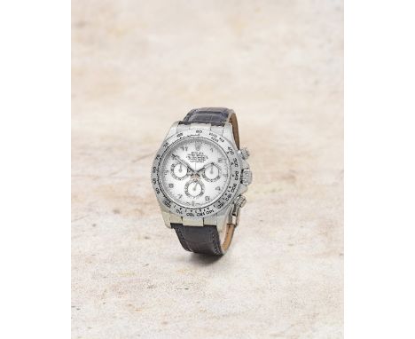 Rolex. A fine 18K white gold automatic chronograph wristwatchModel: Cosmograph DaytonaReference: 116519Date: Purchased 1st Au