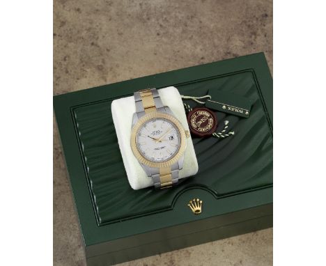 Rolex. A fine stainless steel and gold automatic calendar bracelet watchModel: DatejustReference: 116333Date: Purchased 10th 