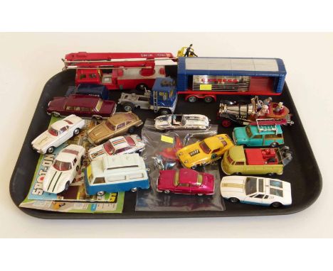 Collection of unboxed Corgi toys to include Snorkel fire engine, Chitty Chitty Bang Bang, James Bond DBS, Austin Mini Country