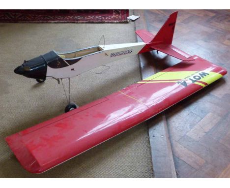Chris Foss design mark 4 Goodridge single wing aeroplane to include engine, 52cm wingspan. Condition report: see terms and co