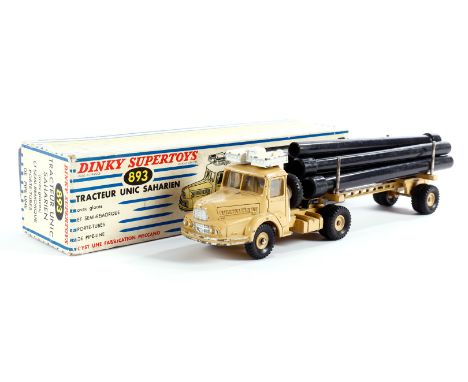 Dinky ”Unic Sahara Tractor” Nr. 893, leichte Gebrauchsspuren, kleine LS an der Stoßstange, L 22, OK, sonst Z 2