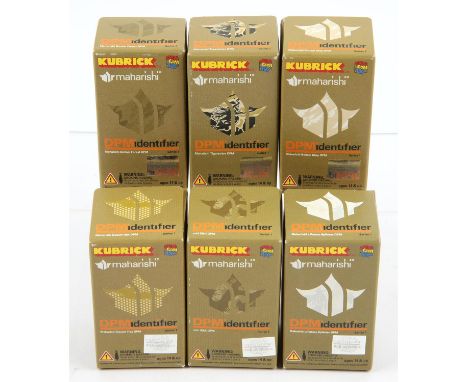 A set of six Kubrick character figures by the Medicom Toy Company comprising ; mhi Sihk, Maharishi Bonsai Step, Maharishi Des