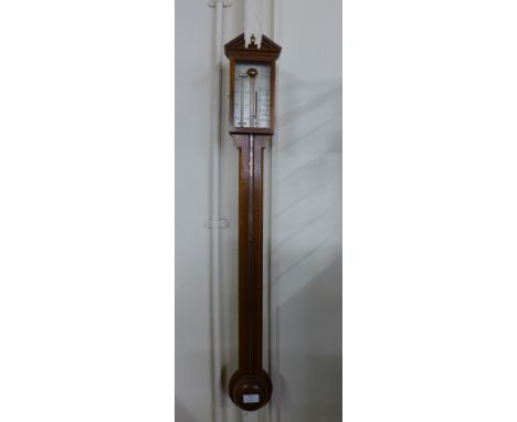 A Comitti Holborn mahogany stick barometer, 96cms h 