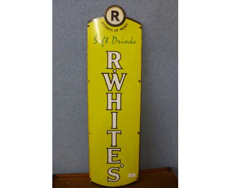 A R. Whites enamelled advertising sign, 91 x 25cms 
