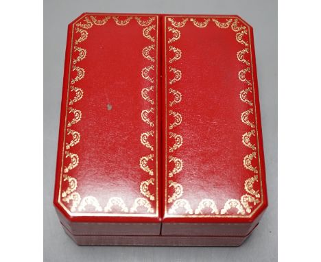 A Must de Cartier travelling clock, 7cm, in original case