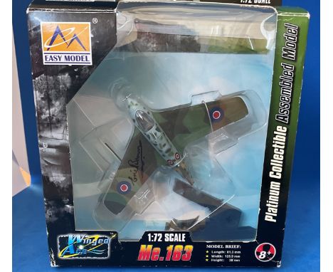 Eric Winkle Brown signed Me.163 model die cast replica. 1:72 scale. WW2 Aircraft Series. Signed on the wing. In original pack