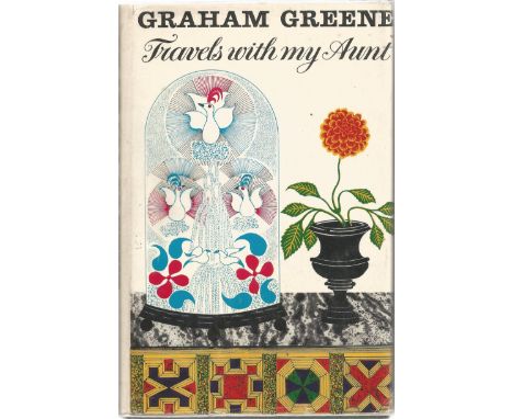 Graham Greene signed leaflet from The National Film Theatre also includes a hardback book Travels With My Aunt written by Gre