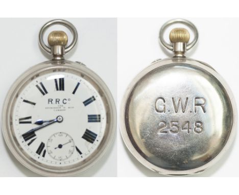 Rhymney Railway Pocket Watch, by the Spiridion & Son of Cardiff. A good quality English made watch with top wind and top set 