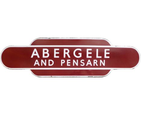 Totem BR(M) FF ABERGELE AND PENSARN from the former LNWR station on the North Wales main line between Rhyl and Colwyn Bay. In