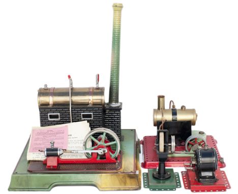 Marklin live steam model of a stationary boiler complete with original box marked MARKLIN 4095/6 and instructions dated 1935.