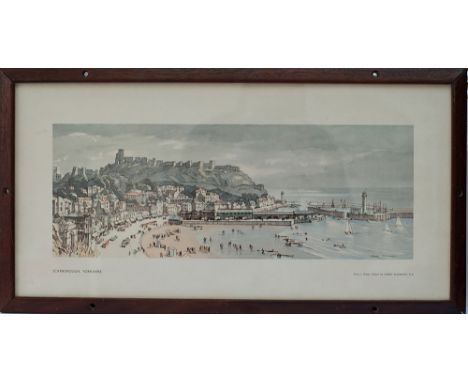 Carriage print SCARBOROUGH YORKSHIRE by Henry Rushbury R.A. from the LNER post war series. In an original type frame, the pri